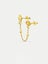 Sterling Silver Gold Plated Hamsa and Eye Drop Stud Earring Carousel 1