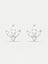 Sterling Silver Crystal Blossom Stud Earrings Carousel 1