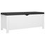 Storage Box With Cushion White 105X40x45 Cm Blanket Boxes Carousel 1