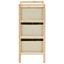 Storage Racks With 3 Fabric Baskets 2 Pcs Beige Cedar Wood Storage Bins & Basket Carousel 6