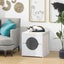 Zoomies Pull-Out Cat Litter Box Enclosure - White Carousel 2