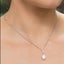 Eliza Sterling Silver Cultured Pearl and CZ Drop Pendant / Necklace Carousel 3