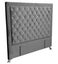 Ancona Headboard - King Size - Dark Grey Velvet with Crystals Carousel 1