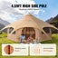 New Canvas Tent 4 Seasons 5 m/16.4 ft Bell Tent for Camping with Stove Jack Carousel 5