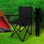 2Pcs Camping Chairs Folding Arm Black Carousel 1