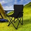 2Pcs Camping Chairs Folding Arm Black Carousel 8