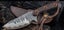 'Fish Head' 25cmRARE Clay Tempered Outdoor Survival Camping Knife Dagger Hunting Carousel 5
