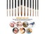 12pcs Professional Paint Brush Set Round Nylon Hair For Painting Carousel 6