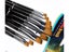 9 Pieces Angled Brush Set For Watercolor Acrylic Oil Gouache Carousel 5