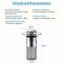 Pop-Up Sink Drain Strainer Plug Bathroom Sink Plug Stopper Universal Basin Core Carousel 7