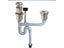 Talea Double Sink Vertical Type With Overflow Pipe Kit Basin Waste Set Sink Carousel 3