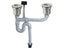 Talea Double Sink Vertical Type With Overflow Pipe Kit Basin Waste Set Sink Carousel 4