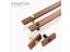 Dooroom Walnut Brass Furniture Handles Long Modern Pulls Cupboard Wardrobe Carousel 5