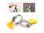 5 Pcs 8-44mm Adjustable Yellow Plastic Handle Hand Twist Hose Clamps Worm Carousel 5