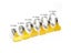 5 Pcs 8-44mm Adjustable Yellow Plastic Handle Hand Twist Hose Clamps Worm Carousel 6