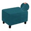 2PCS Stretch Round Ottoman Cover Foot Stool Slipcover Footrest Cover-Dark Blue Carousel 1