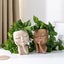 2PCS Resin Face Planter with Drainage Hole for Plants - Coffee Carousel 1