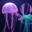 Floating Jelly Fish Glowing Effect Aquarium Tank Ornament Decor Fake Jelly Fish Carousel 3