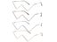 Women's Rhinestone Metal Triangle Glasses Frame Fake Glasses Carousel 2