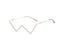 Women's Rhinestone Metal Triangle Glasses Frame Fake Glasses Carousel 5