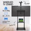 32"-75" Mobile TV Basket Mount Floor Stand Mobile Wheel Carousel 3