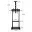 32"-75" Mobile TV Basket Mount Floor Stand Mobile Wheel Carousel 5