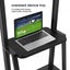 32"-75" Mobile TV Basket Mount Floor Stand Mobile Wheel Carousel 9