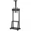 32"-75" Mobile TV Basket Mount Floor Stand Mobile Wheel Carousel 12