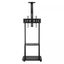 32"-75" Mobile TV Basket Mount Floor Stand Mobile Wheel Carousel 13
