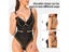 Lace Backless Shapewear Deep V Bra Bodysuit Sexy Thong Bottom Underwear Carousel 6