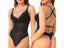 Lace Backless Shapewear Deep V Bra Bodysuit Sexy Thong Bottom Underwear Carousel 1