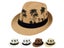 Men Beach Hat Breathable Short Brim Tree Print Contrast Color Flat Top Sun Carousel 3