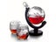 Creative Globe Decanter Set With Lead-free Carafe Exquisite Wood-stand And 2 Carousel 3
