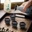 Japanese Sake Set Ceramic Bar Sets(Bottle And Cup)Household Wine Separator Carousel 3