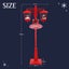 188cm Christmas LED Street Light Post Xmas Snowing Music Outdoor Lamp Carousel 8