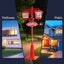 188cm Christmas LED Street Light Post Xmas Snowing Music Outdoor Lamp Carousel 9