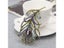 Peacock Feather Jewelry Vintage Golden Multi-color Rhinestone Brooch Pins Carousel 3