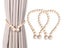 2 X 49CM Magnetic Curtain Tieback Boho Wooden Bead Rope Curtain Ties Carousel 1
