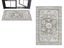 Vintage Design Runner Area Rug Doormat Allover Boho Machine Washable Mat Grey Carousel 1