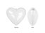 10 PCS Heart Shape Balls Transparent Plastic Home Decorations Fillable Baubles Carousel 3