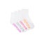 8 Pairs x Bonds Kids Logo Light Cushioned Quarter Crew White Multi Socks Carousel 1