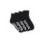 16 Pairs x Bonds Kids Logo Cushioned Quarter Crew Black Socks Carousel 1