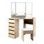 Artiss Corner Dressing Table Mirror Stool Set Makeup Vanity Desk Chair Oak Carousel 1