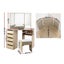 Artiss Corner Dressing Table Mirror Stool Set Makeup Vanity Desk Chair Oak Carousel 2