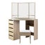 Artiss Corner Dressing Table Mirror Stool Set Makeup Vanity Desk Chair Oak Carousel 3