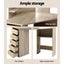 Artiss Corner Dressing Table Mirror Stool Set Makeup Vanity Desk Chair Oak Carousel 6