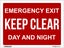 1001 Emergency Exit sign RED - ACM 300x400mm no parking keep clear night and day Carousel 1