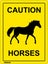 245 EMMJAY-NZ made- ACM (300x225mm) Horses Caution sign Carousel 1