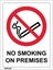 727 (1) EMMJAY- No Smoking on Premises Sign Label 130 x 100mm Carousel 1