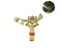 1/2 3/4 Inch Male Metal 360° Rotation Lawn Watering Sprinkler 1pc Carousel 3